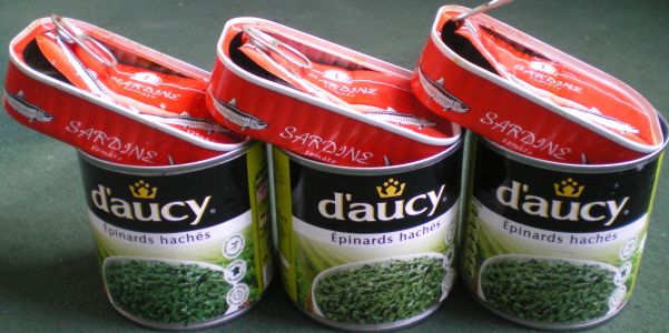 Sardines Epinards