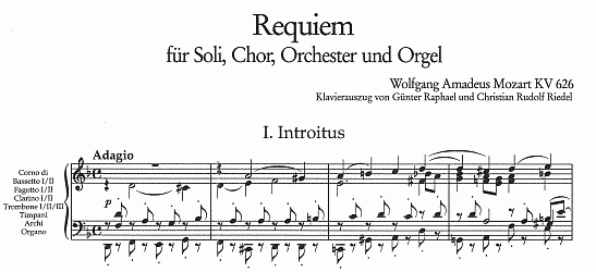 Mozart Requiem Partition