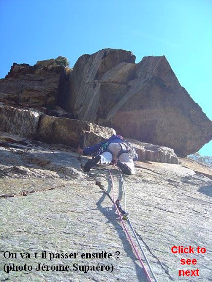 Caroux surplomb sortie Directe Blanc Pilier du Bosc