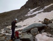 Arrivée sur Glacier Saleina