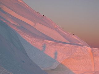 Mont Blanc, vue sur l'arète des Bosses