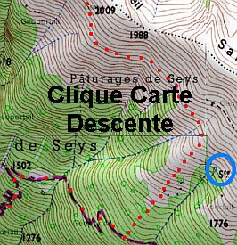 Dent d'Orlu, carte descente