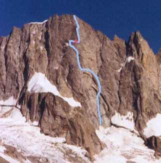 Petites Jorasses, West face Ouest