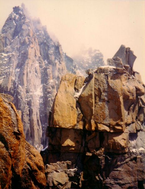 Grand Dru vu du petit Dru, le fameux "Z" En fond, l