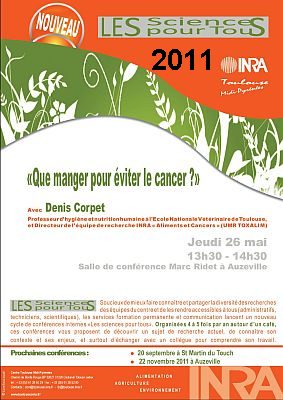 affiche conférence aliment cancer