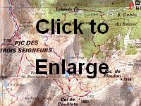 Pic Trois Seigneurs carte IGN 50mil