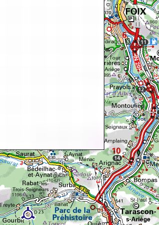 carte Michelin Foix Gourbit