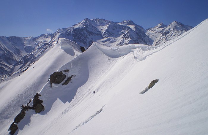 Montcalm vu de Belcaire +arète cornichée