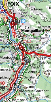 carte Michelin Foix Mercus
