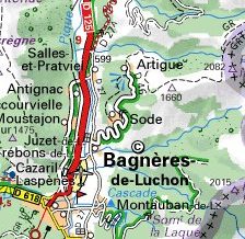 carte Luchon Artigue