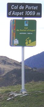 Panneau Col de Portet d'Aspet