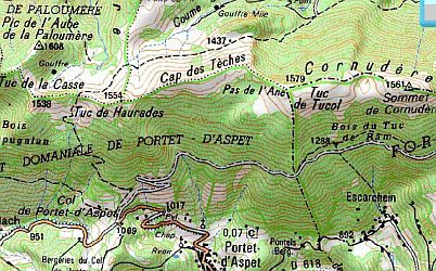 Paloumere carte IGN 25mil