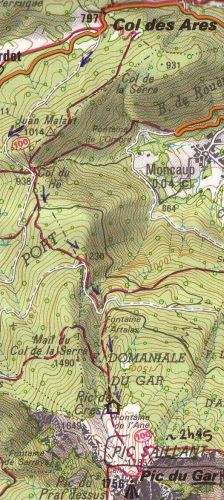 pic du GAR par le Nord, IGN50Mil
