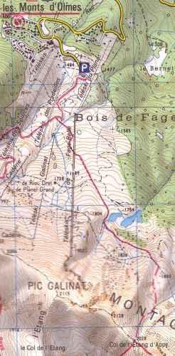IGNtop25 Monts d'Olmes  St.Barthélémy