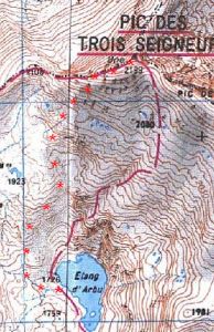 3 Seigneurs carte IGN 25mil