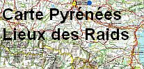 Pyrénées carte situation des Randos