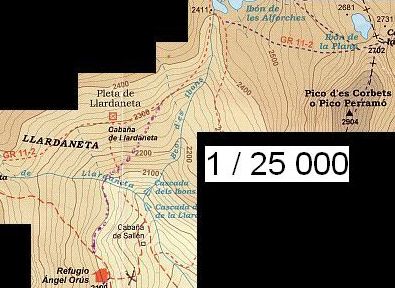 Carte Angel Orus 25000 Pyrénées