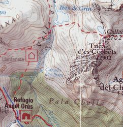 Carte Angel Orus 50 000 Pyrénées