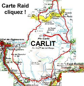 clik: trajet raid sur carte Michelin-343 Puymorens Font Romeu